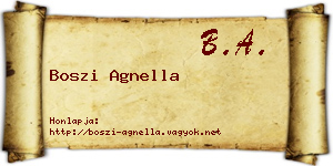 Boszi Agnella névjegykártya